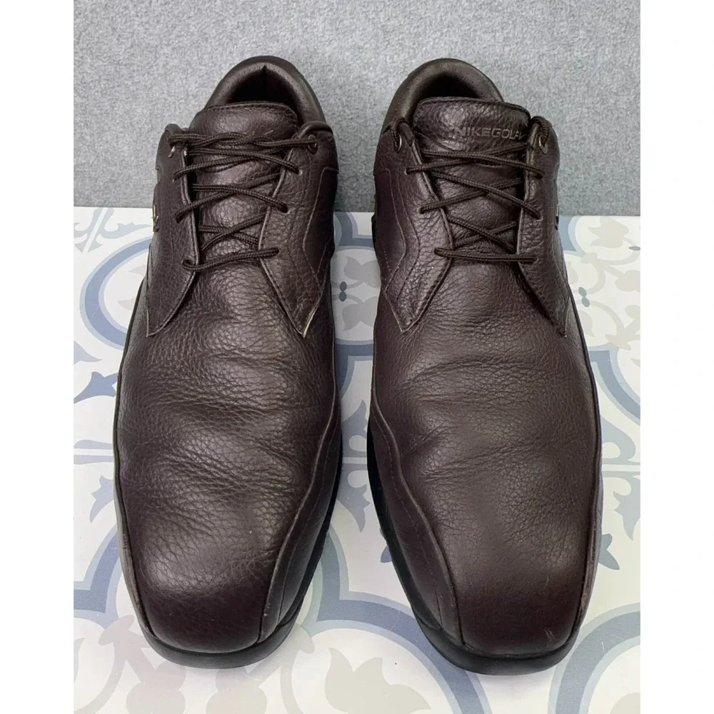 NIKE GOLF Zoom Air Tour Premium Shoes Men's Size 10 379216-272 Brown‎ Leather